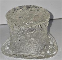 Fenton Style Glass Decorative Hat
