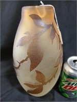 -33, Art glass vase, numbers on bottom