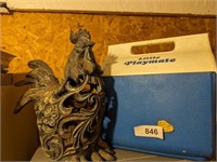 Little Playmate Cooler and Decorative Rooster