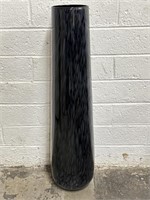 Beautiful Glass Black Art Floor Vase 28"