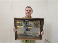 Teachers Scotch Whiskey Adv  Bar Sign 20 x 17"