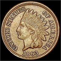 1863 Indian Head Cent CLOSELY UNCIRCULATED