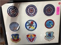 9PC FRAMED AIR FORCE PATCHES