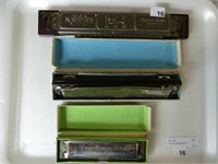 3 VINTAGE HARMONICAS