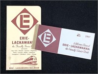 Erie-Lackawanna Ticket Folio w Stub 1965