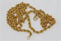 18ct yellow gold twist necklace
