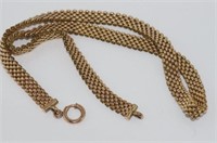Victorian 10ct gold filled mesh chain