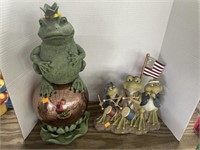 Outdoor decorative frog and Americana frog decor