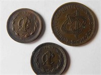 3 Rebublica  Mexicana coins