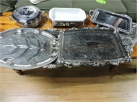 Silver Plate Serving Bowls & Platters