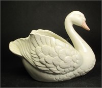 Vintage FITZ & FLOYD Ceramic Swan Candle Holder