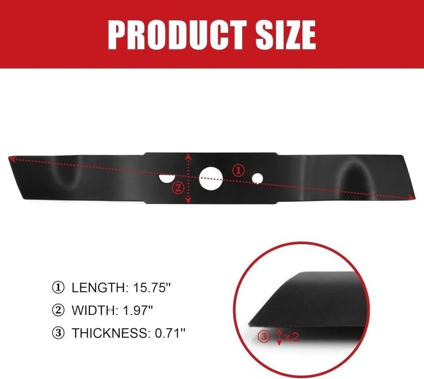 Lawn Mower Blade for Greenworks 16 inch 33303488