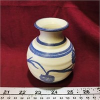 Signed Pottery Vase (4" Tall)