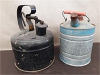 Lot of 2 Vintage Gas Cans