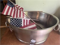 Costco Wholesale metal drink bucket with flags