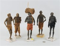 Group Five Possibly North African Clay Figures