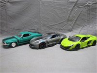 3 Die Cast Sport Collectible Toy Cars