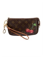 Louis Vuitton Printed Embellished Gold-tone Clutch