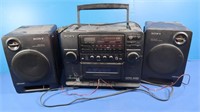 Sony CD Player w/2 Speakers-CFD-440