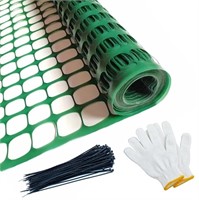 KALYSIE Safety Fence Plastic Mesh Fencing Roll, 4'