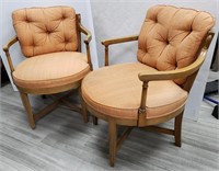 Two Wooden Chairs with Cushions