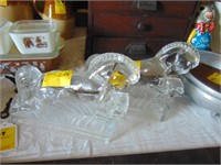 Glass horse bookends. Great quality!
