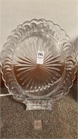 Lead Crystal Platter and Vases