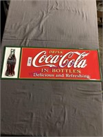 Coca Cola tin sign, 10 x 28