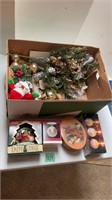 Assorted Christmas ornaments and decorations.