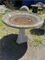 Concrete bird bath 26" dia by 22” tall