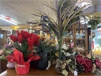 Artificial Floral Arrangements and Vases