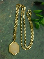 GENUINE STONE PENDANT ON CHAIN NECKLACE ROCK STONE