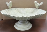 NO SHIPPING: 13"x8"x10" Bird Bath, Cast Iron