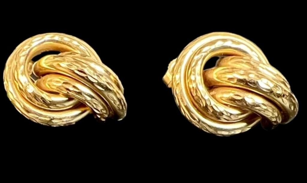 GOLD KNOT DESIGN EARRINGS