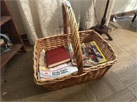 Large basket full of magazines