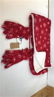 New Gold Coast Christmas Scarf & Gloves