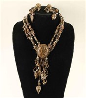 Diane Silver Necklace & Earrings Set