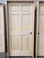 24" Left Hand 6 Panel Pine Interior Door