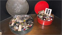 Tins of Buttons,(2)