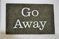 Unused "Go Away" floor mat