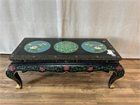Chinese Cloisonne Painted Coffee Table Minor Wear