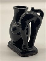 Miniature Bud Vase Black Cat