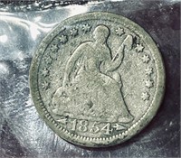 1854 Seated Liberty Half Dime