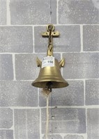Brass wall hanging bell with boat anchor design