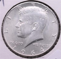 1964 KENNEDY HALF DOLLAR GEM