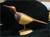 Hand-carved folk art wood bird