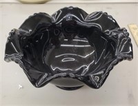 Black glass bowl