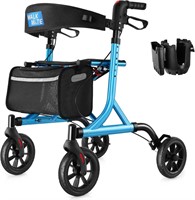 $150  WALK MATE Rollator Walker for Seniors  Blue