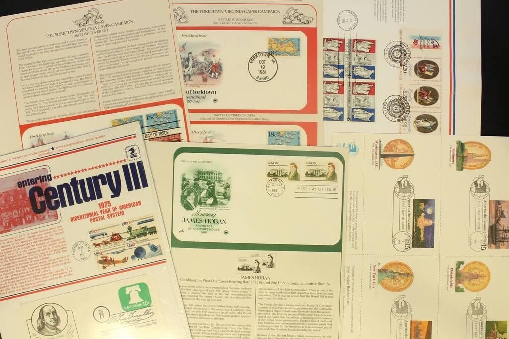 US Stamps First Day Covers incl Large Sized, Se-Te