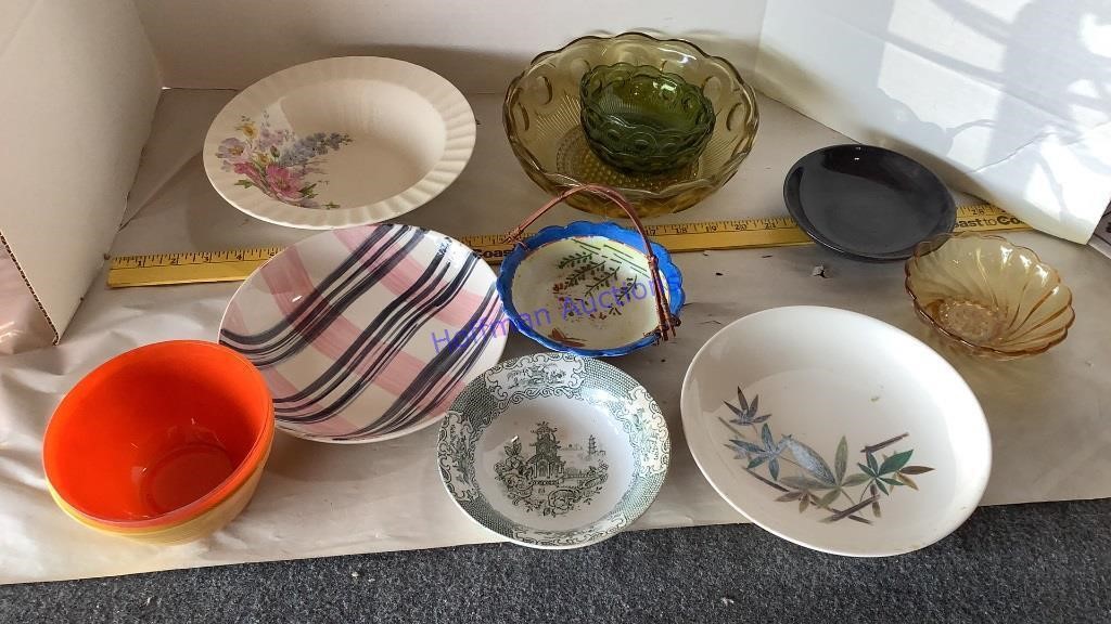 Antique glass bowls